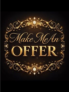 Make Me An Offer Gold Lettering Decorative Print